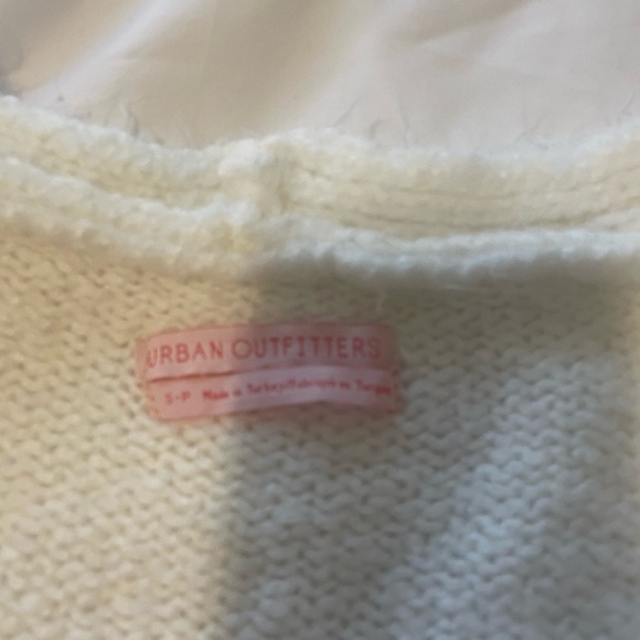 Urban Outfitters Kai White‎ cropped cardigan boxy cardigan size Small petite - Picture 8 of 9